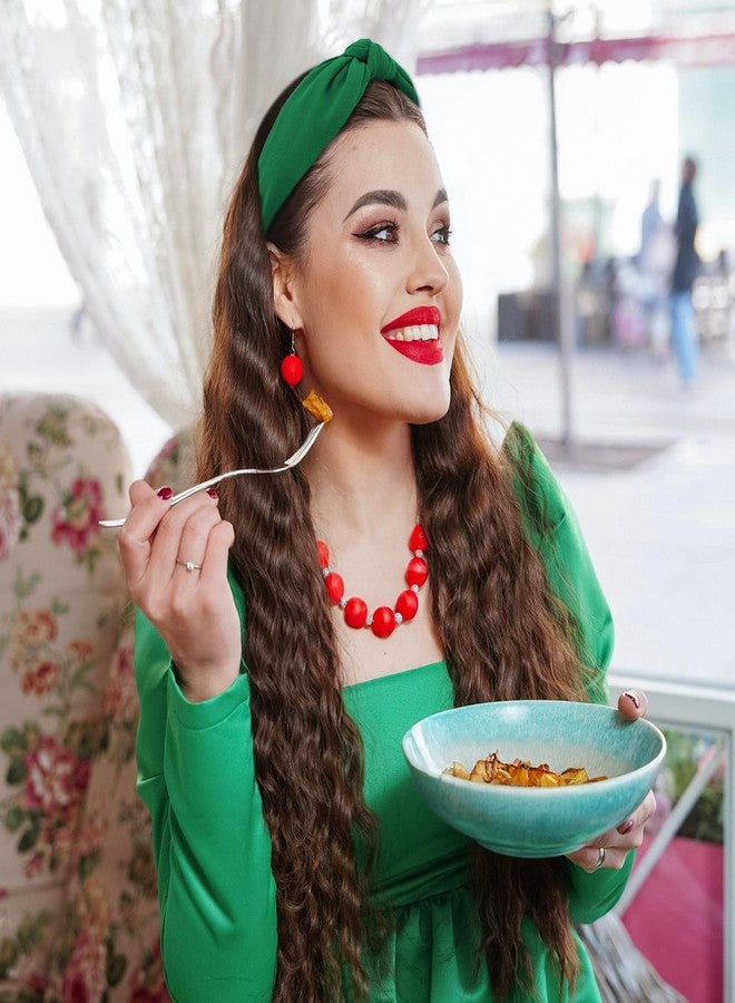 Amariver Green Headbands for Women Wide Knotted Headband Top Knot Hair Band Non-slip Head Band Soft Fashion Green Accessories for Women Girls - Image 4